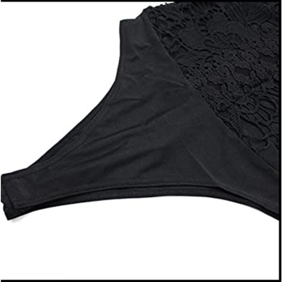 NWT ladies swimsuit style bodysuit with mesh see through lining - Picture 3 of 6